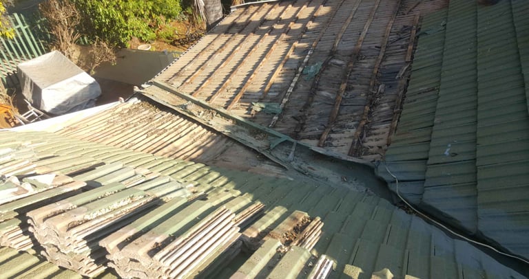 Extensive damage revealed after stripping of compromised leaking roof, West Rand
