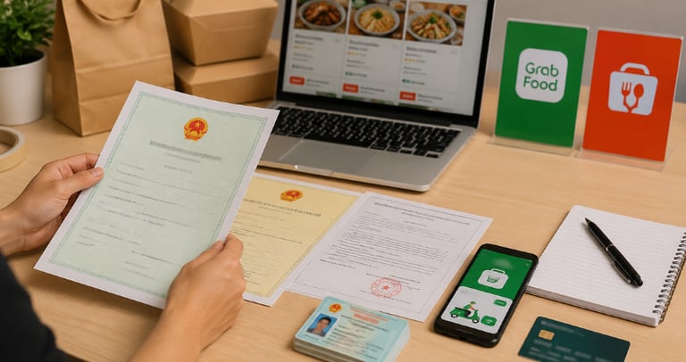 Giấy tờ bán đồ ăn