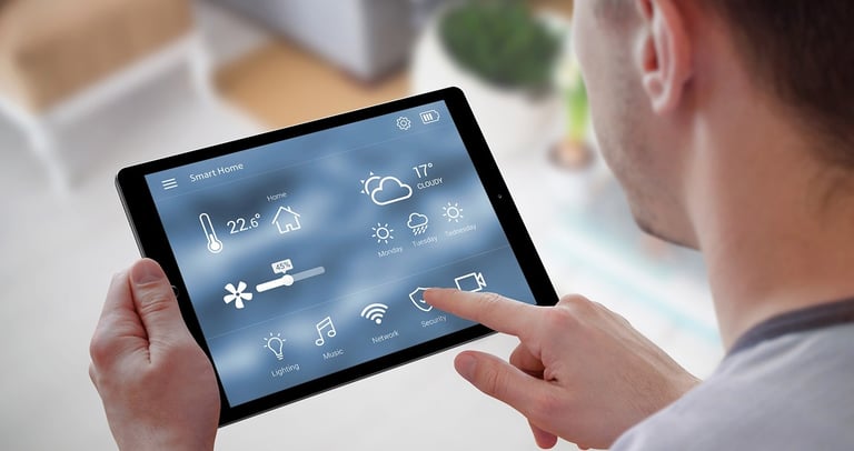 Smart home integration services in UAE including automated lighting, climate control, and security s