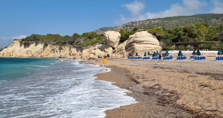 Fourni beach rhodes greece