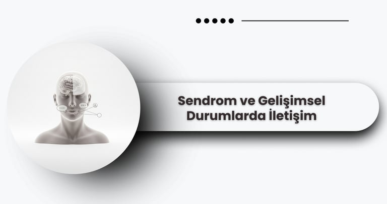 Gelişimsel durumlarda iletişim desteğini simgeleyen bağlantılı parçalar görseli.