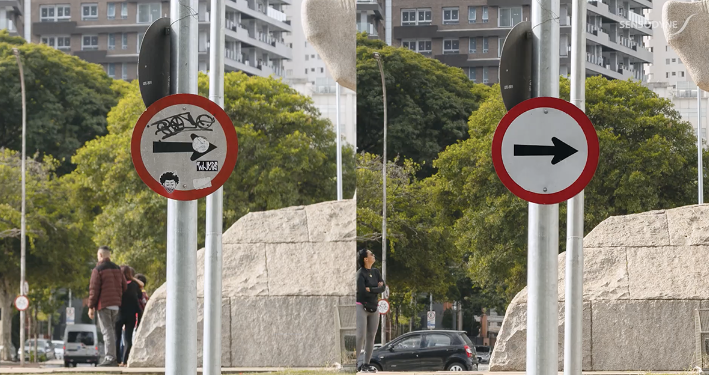 Nettoyage des panneaux de signalisation routière Nord pas de Calais