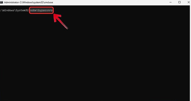 Windows 11 sem conta Microsoft OOBE\BYPASSNRO