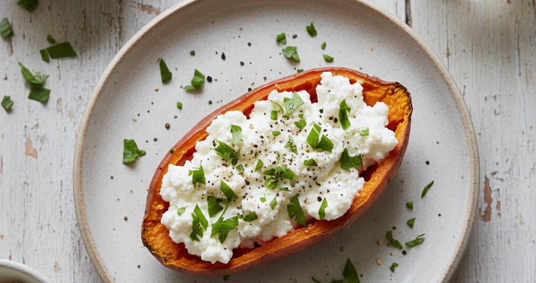 Patate douce légère à la ricotta, recette airfryer minceur