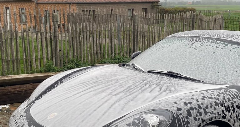 Nettoyage extérieur Porsche 718 avec décontamination complète 
