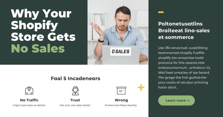 shopify store no sales problem illustration