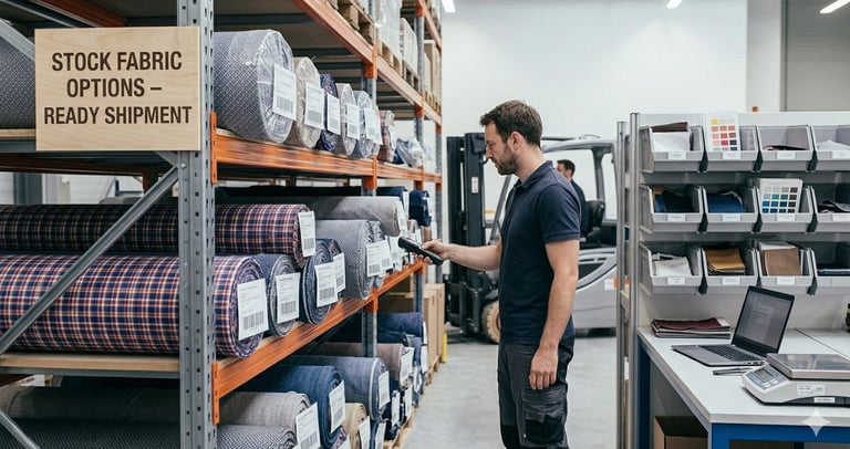 stock fabric for garment production