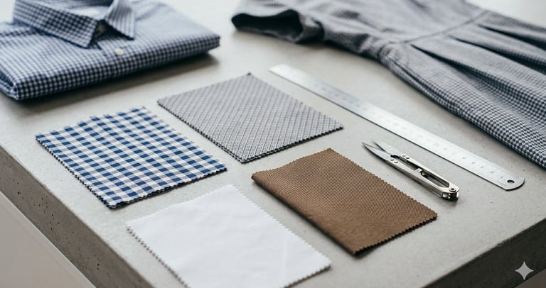 yarn dyed fabric sample display