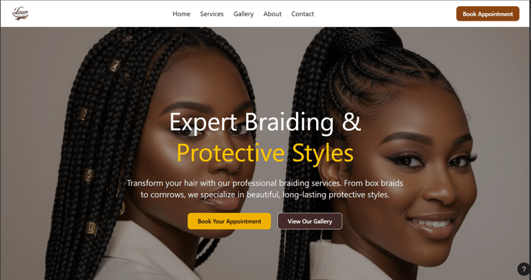 Laure braiding hero section