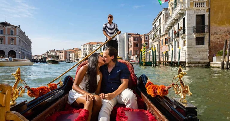 Romantic Gandola ride in Venice