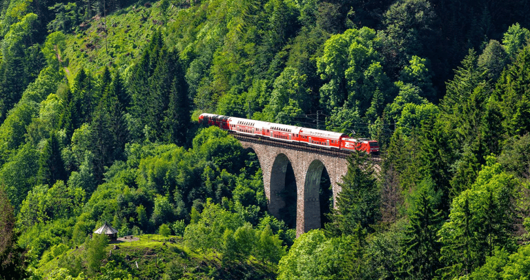 train through Rhine Valley, Germany