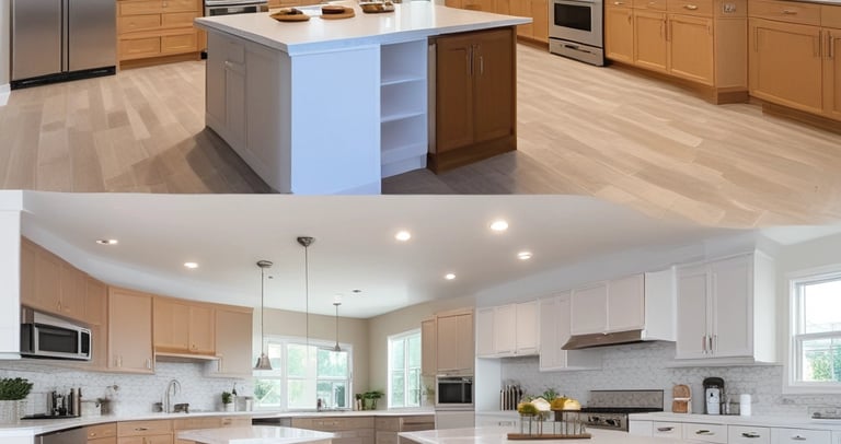 High-end kitchen cabinet refacing