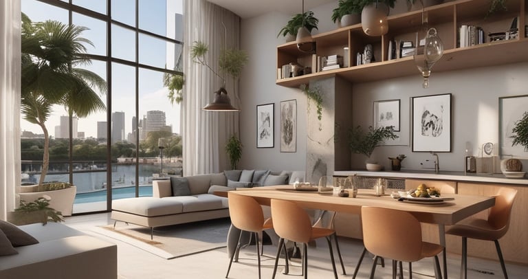 Bright living room with modern inventory