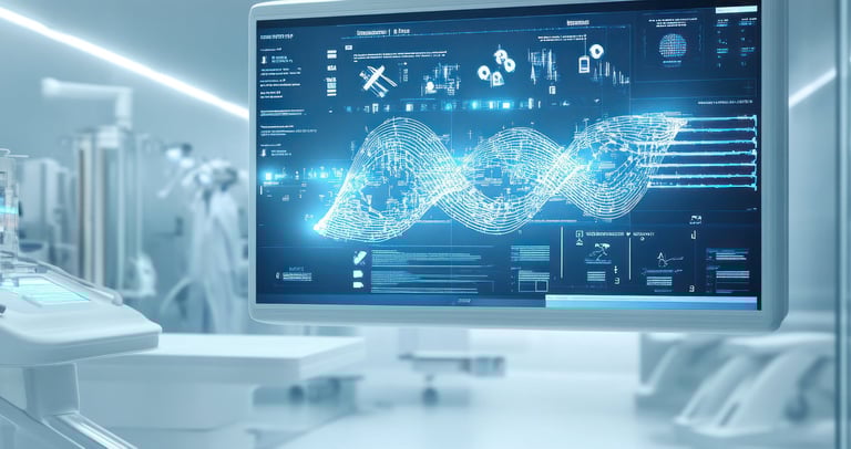 a monitor screen of a medical device.