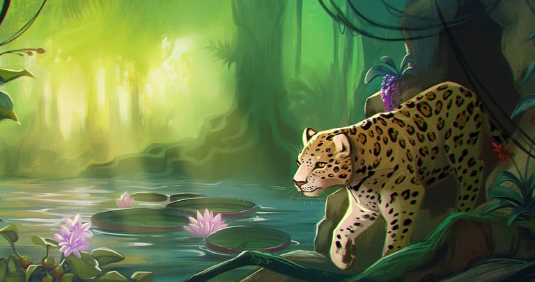 Concept Art Jaguar in Pantanal 