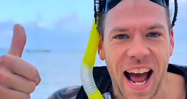 a man with a snorkeled snorkeld snorly s