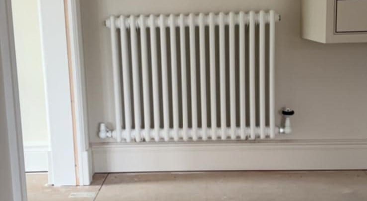 clean and modern radiator installation completed by PBP Services in Droitwich Spa