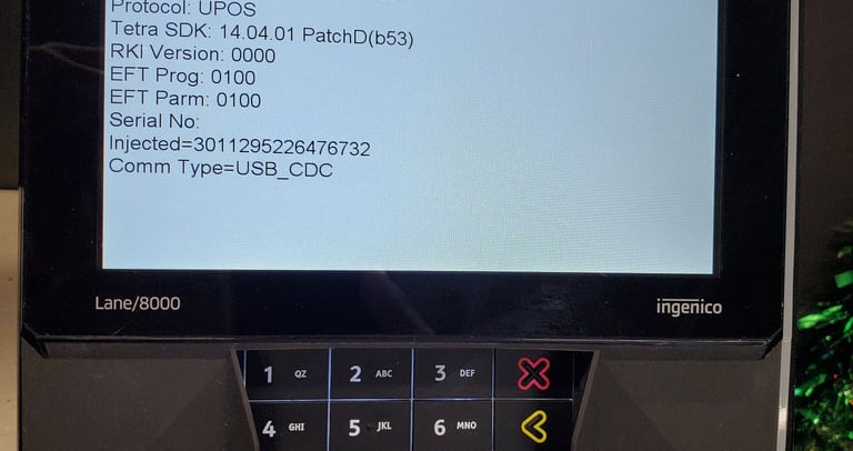 pin pad at a retail counter