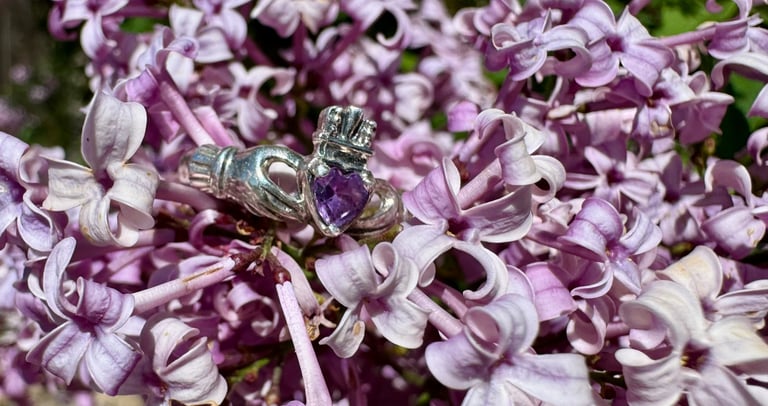Claddagh Ring by Bhav Spiritual Jewelry with Amethyst