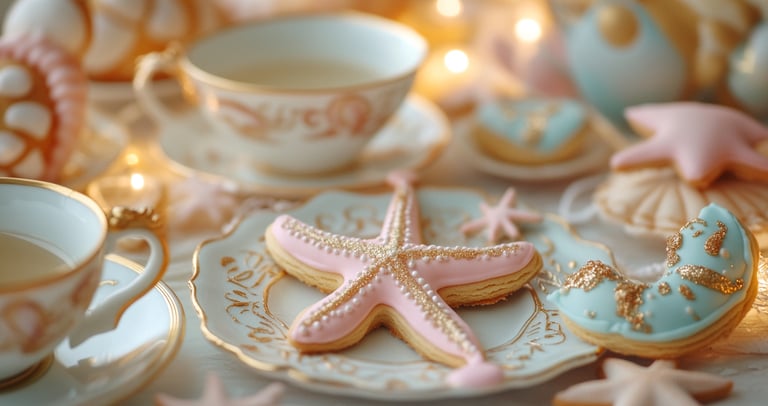 Seastar Sugar cookies made with Honey Pearls from the Blooming Glades of Alvaria