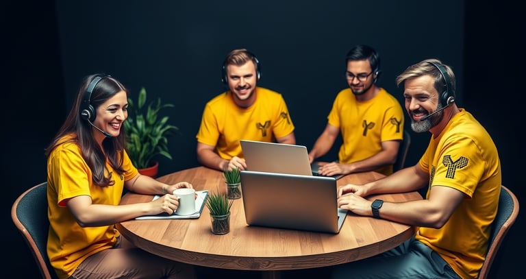 La Team support qui assiste des utilisateurs à distance autour de problématiques Data
