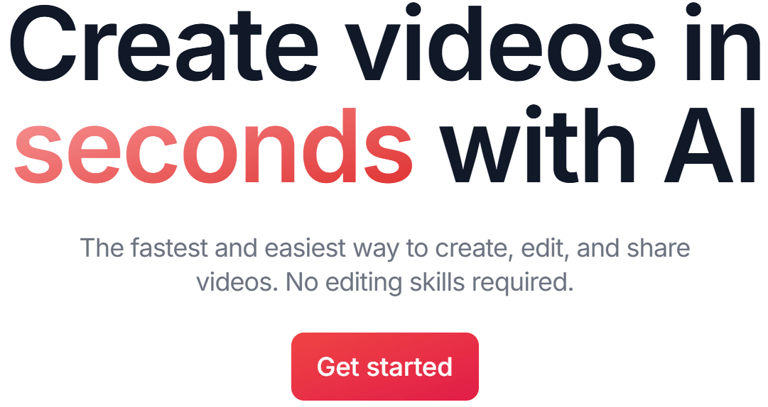 Create AI-powered videos in seconds! The easiest way to create, edit, and share videos