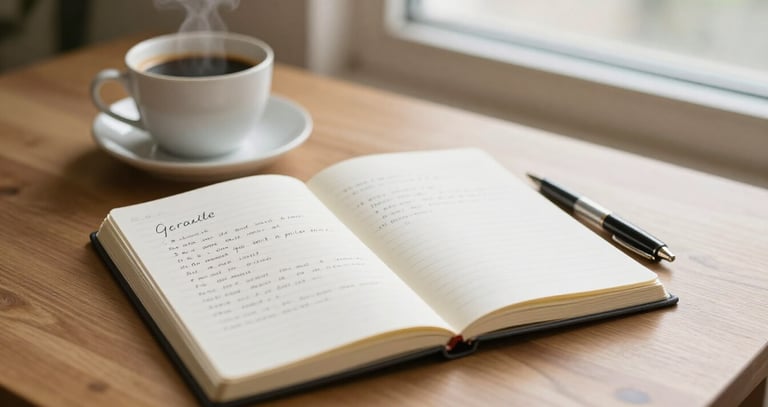 Gratitude journal three blessings practice for brain rewiring abundance