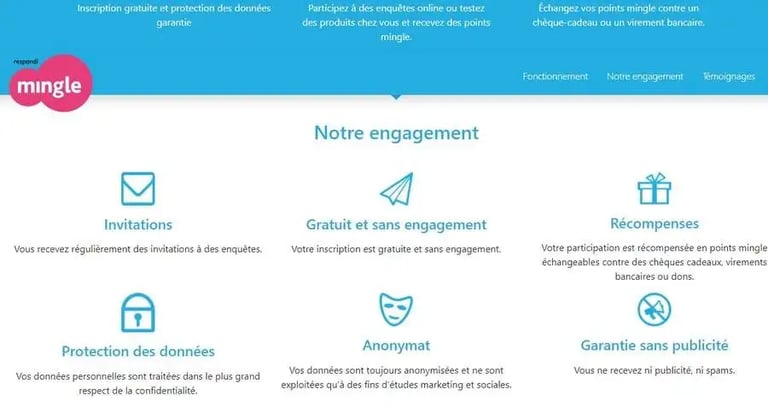 Capture web Mingle