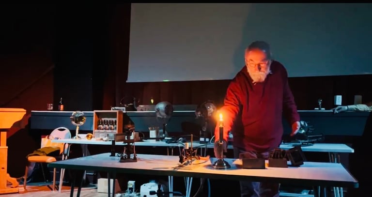 Demo & Lecture for Science Week about early evolution of stage lighting