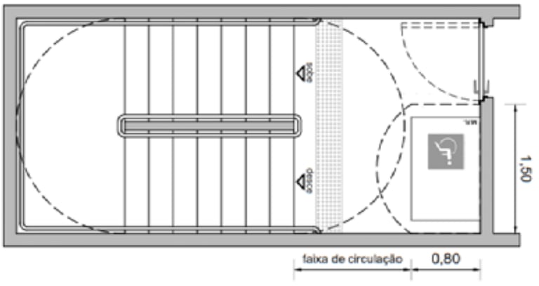 Escada de Segurança com área de resgate
