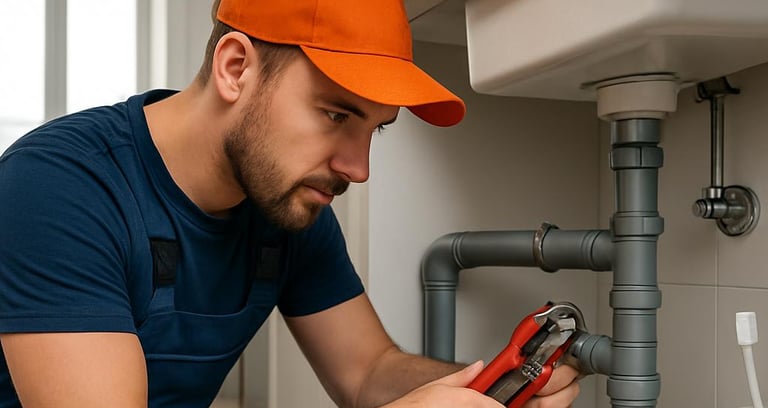 Idraulico esperto che ripara un rubinetto domestico – Artigiano Express 24