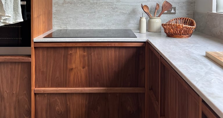 walnut japandi kitchen