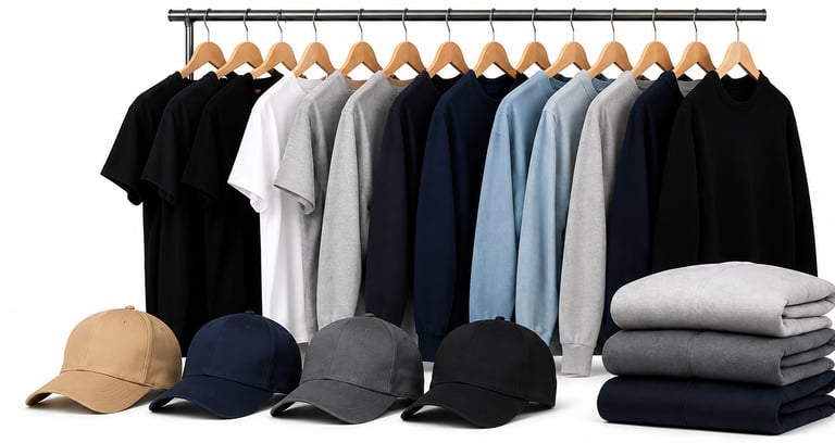 Wholesale blank apparel for businesses in Raleigh NC by Easyway Print Solutions