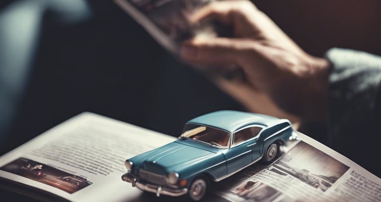 a car driving on a road
