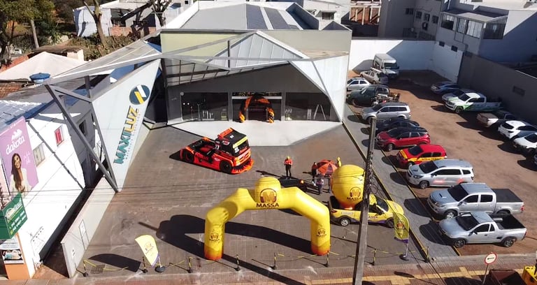 Cobertura de evento com imagem aérea