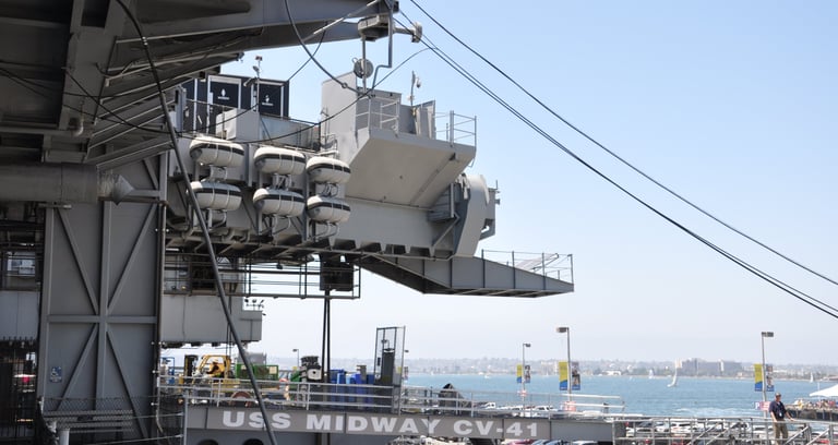 The USS Midway, a retired aircraft carrier, San Diego, California