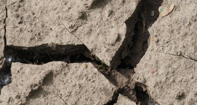 the image of land liquefaction early stage