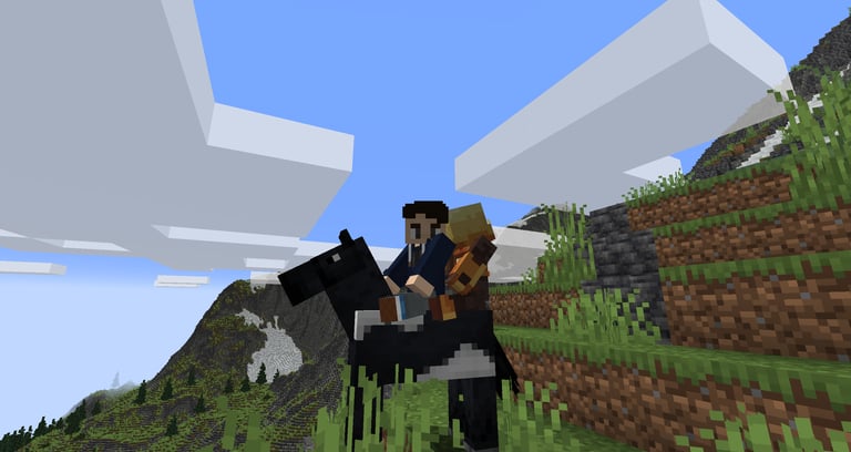 Two players on a horse