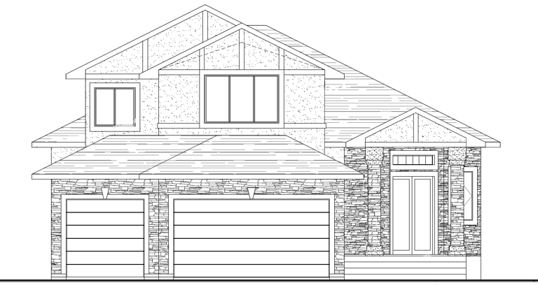 Montney Spec Home Blueprints for a real estate development companies bungalow