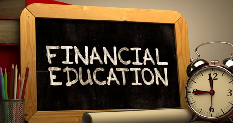 imagem da palavra educação financeira 