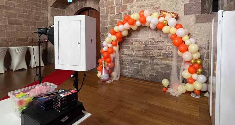 Fotobox Premium-Paket von BSF-Fotobox mit umfangreichem Zubehör für Hochzeit, Event, Abiball