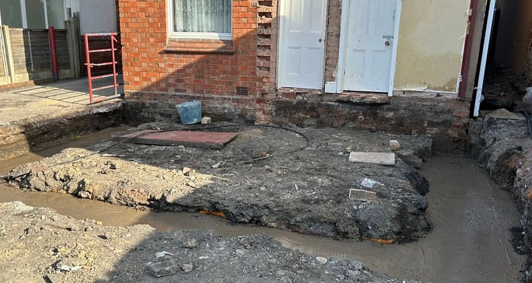 Footing preparation for home foundation in Oldbury and Langley
