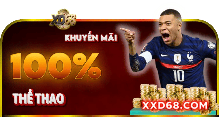 KM thể thao 100% tại xd68