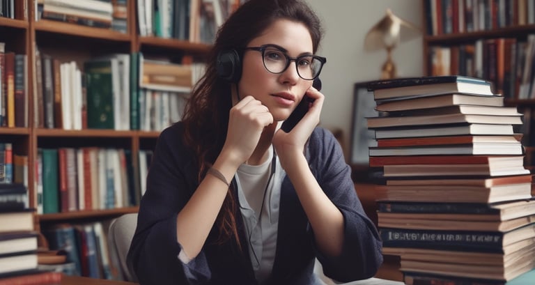 a woman sitting in a chair with a tablet