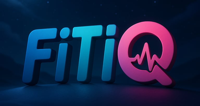 pink and blue logo of FITIQ