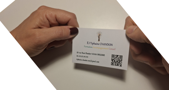 La carte de visite de Tiphaine CHANDON, psychologue et formatrice sur Orléans