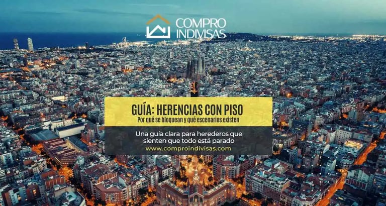 Portada de guía gratuita sobre herencias con piso y venta de parte indivisa en Barcelona