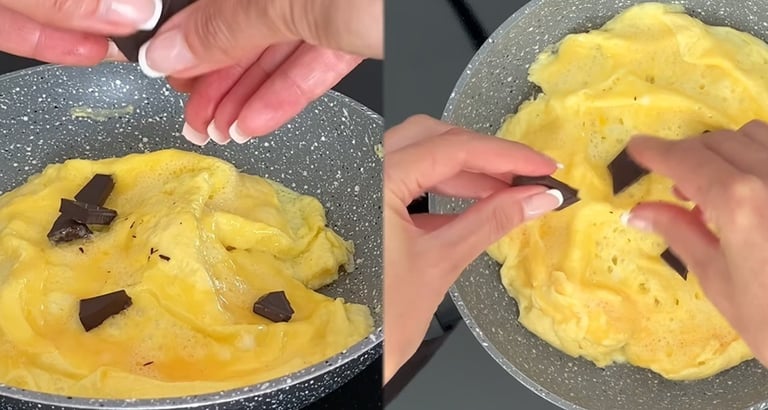 A fine cottura spezzetta un quadratino di cioccolato fondente così da farlo sciogliere