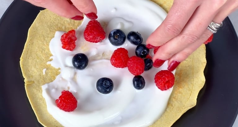 Servi le crêpes calde con il tuo topping preferito