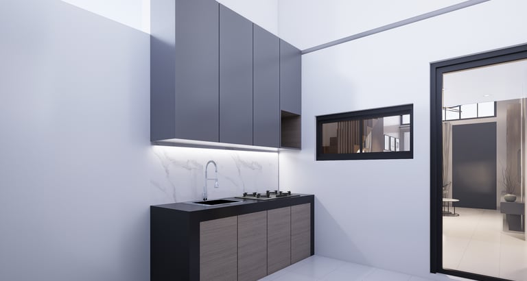 Dapur rumah tipe Zavara Maharupa Village desain minimalis